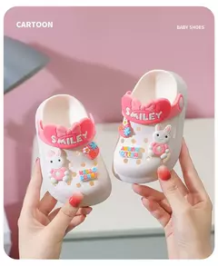 Sandálias de bebê para menina e menino, Chinelos dos desenhos animados para criança, Jardim mulas para bebê - loja online