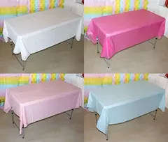 Toalhas de mesa reutilizáveis BPA Free Plastic, Mesa de jantar para festas, piquenique, camping, ao ar livre, descartável, 54x72 polegadas, 1Pc - loja online