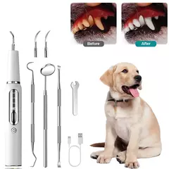 Dispositivo de cálculo de dente de cachorro, escova de dentes ultrassônica elétrica, raspador de dente de animal de estimação, ferramenta de limpeza de placa, kit de cuidados dentários para cães e gatos - Wolf Magazine