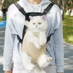 Mochila Transportadora de Ombro Duplo Respirável, Bolsa de Viagem Portátil, Bolsa frontal para cães pequenos e gatos, Malha, ao ar livre - Wolf Magazine