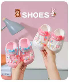 Sandálias de bebê para menina e menino, Chinelos dos desenhos animados para criança, Jardim mulas para bebê - Wolf Magazine