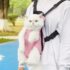 Mochila Transportadora de Ombro Duplo Respirável, Bolsa de Viagem Portátil, Bolsa frontal para cães pequenos e gatos, Malha, ao ar livre na internet
