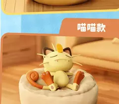 Imagem do Genuíno conjunto pokemon modelo anime lazer tempo série figura slowpoke charmander gonbe rowlet interior do carro brinquedos de posição de dormir