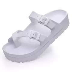 Pallene-Sandálias femininas de plataforma tamancos, chinelos de sola grossa, sandálias femininas de praia ao ar livre com suporte de arco, sapatos macios de EVA