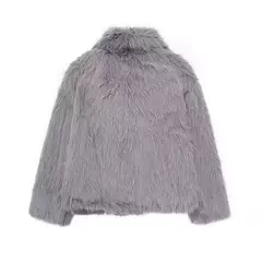 Imagem do TRAF-Jaqueta feminina de tecido de lantejoulas de metal, casaco solto, gola alta, manga comprida, outerwear feminino chique, outono, inverno, 2023