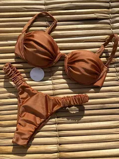 Conjunto de biquíni sexy push up para mulheres, maiô brasileiro, moda feminina, roupa de banho monocromática, moda praia brilhante, 2021 na internet