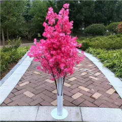 Para decorações de festa de casamento alto conjunto de árvore de flor de cerejeira artificial de 10 peças peças centrais de pilar de corredor - Wolf Magazine