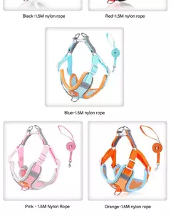 Conjunto de coleira para cães, coleira reflexiva ajustável, coleira para cães pequenos e médios, acessórios para cachorros, pomerânia - loja online
