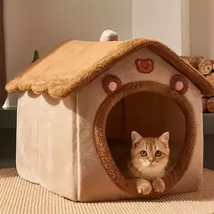 Imagem do Casa de estimação dobrável para cães extra pequenos, casa lavável do gato, caverna do filhote, sofá-cama, cama removível