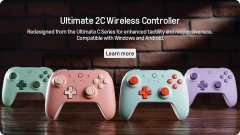 Controlador de jogos com fio 8BitDo Ultimate C para Xbox, anel de fogo de iluminação RGB e joysticks de efeito Hall, Windows 10/11 na internet