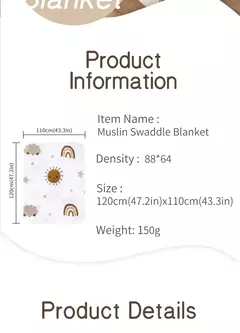 Kangobaby-Cobertor de swaddle de bambu algodão musselina do bebê, envoltório recém-nascido, colcha infantil, venda quente, minha vida macia, 120x110cm, 3Pcs Set - loja online