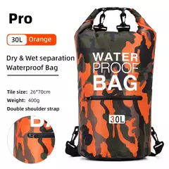Sacos impermeáveis secos e molhados da separação, trouxa do bolso para o caiaque, canoagem, natação, esportes ao ar livre, XAZ9, 30L, 15L - loja online