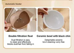 Alimentador automático para gatos, água potável, grande capacidade, separação seca e molhada, recipiente de alimentos, suprimentos para animais de estimação na internet