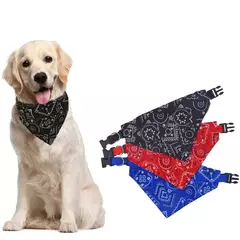 Cão bandanas grande cachecol para animais de estimação algodão xadrez lavável laços colar gato cão cachecol grande acessórios para cães lenço - comprar online