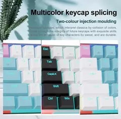E-YOOSO Z11T USB com fio, teclado de jogos mecânico, azul, vermelho, chave 61 teclas, gamer, russo, brasileiro, português para computador portátil na internet