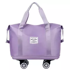 Saco de bagagem expansível com roda universal, grande capacidade, separação seca e úmida, armazenamento, viagens de negócios, mochila - comprar online