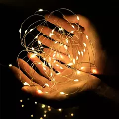USB LED String Lights para Decoração de Natal, Impermeável Fairy Lights, Cobre Silver Wire, Guirlanda de Luz, Festa de casamento, 1 m, 2 m, 3 m, 5m - loja online