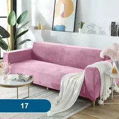 Velvet Sofa Cover adequado para braço em forma de L, estendido e mais grosso, H