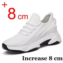 Sapatilhas para homens com aumento de altura, sapatos de elevação respiráveis, palmilha mais alta, 6cm, 10cm, verão - Wolf Magazine