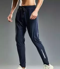 Verão Elastic Men Running Sport Pants Jogging Sweatpants Casual Outdoor Training Gym Fitness Calças - comprar online