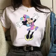 Moda mickey minnie mouse disney camiseta roupas femininas verão manga curta topos casuais camiseta kawaii - Wolf Magazine