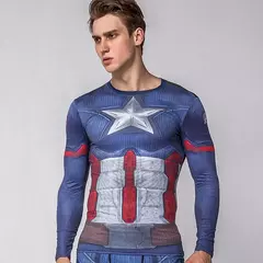 Rashguard super t-camisa masculina de manga longa compressão apertado fitness gym esportes impressão digital correndo agasalho herói jerseys - loja online