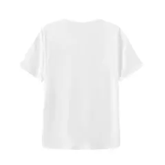 Camiseta de gola redonda feminina, branco, estampa cereja, Versátil, Solto, moda casual, verão - loja online