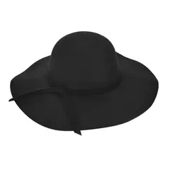 Chapéu Fedoras de abas largas feminino, guarda-sol versátil, apropriado para vestido, básico, elegante, cor sólida, moda feminina na internet