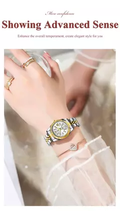 POEDAGAR-Relógio Elegante de Luxo Feminino, Impermeável, Luminoso, Encontro, senhoras, Aço Inoxidável, Quartzo, Menina - loja online