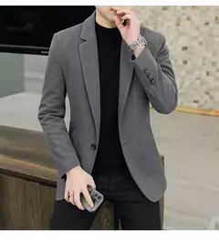 Imagem do Blazer de Negócios Monocromático, Boutique Fashion Gentleman, Estilo Britânico, Casual Tudo Elegante, Negócios Confortáveis, Carreira Magra, Boutique