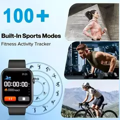 LAXASFIT-Android IOS relógio inteligente para homens e mulheres, 1,73 "tela colorida, toque completo, discagem personalizada, Bluetooth Talk, Novo, 2024 - loja online