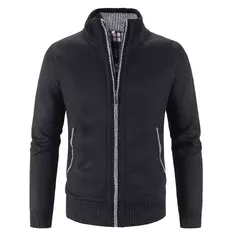 Suéter de malha de peito único masculino, cardigã justo, suéteres casuais, casacos sólidos, primavera, outono, nova moda