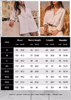 Camisa de botão feminina com estampa de linha, blusas elegantes, primavera e verão, roupas femininas plus size, preto e branco, 2024