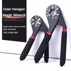 6/8 Polegada chave mágica manutenção doméstica ajustável torção mão aperto soquete exterior hexagonal ferramenta multifuncional - comprar online