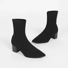 Botas de borracha antiderrapante de malha para mulheres, grandes, elegantes, novas, altura do salto 5cm, 2024 - comprar online