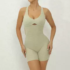 Macacão rosa push up feminino, roupa de ginástica, macacão fitness, roupas esportivas de ioga, conjunto de treino 2024 - loja online
