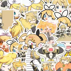 94 pçs/set anime hatsune miku kagamine rin len kawaii figura adesivo à prova dwaterproof água modelo brinquedos diy mão conta adesivos presentes - comprar online