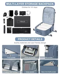 Bolsa para Laptop Easyjet de Grande Capacidade, Mochila de Viagem para Homens e Mulheres, Bolsa de Cabine, Ryanair 45x36x20, 40x20 na internet