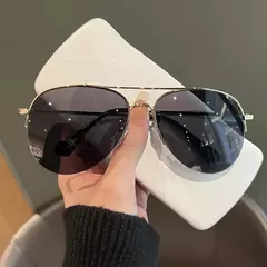 Óculos de sol gradiente anti-reflexo para homens, armação grande, óculos de sol piloto, uv400, moda - Wolf Magazine