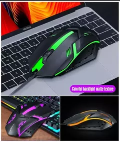 Kit de teclado e mouse para jogos RGB retroiluminado USB com fio teclado e mouse para computador combo 104 teclas para PC Gamer Laptop - loja online