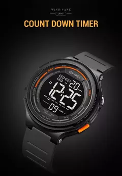 SKMEI-1841 Luxo Digital Sports Watch para homens, relógio de pulso impermeável, cronômetro, contagem regressiva, relógio militar, 1560 - loja online