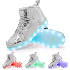 Tênis luminosos infantis, tênis de LED com sola luminosa, sapatos iluminados para crianças, meninos e meninas, tamanho 25-40