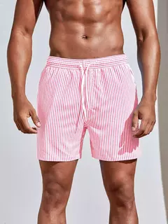 Shorts de praia de poliéster respirável masculino, shorts de prancha de surf em linha 3D, maiô havaiano, verão, novo na internet