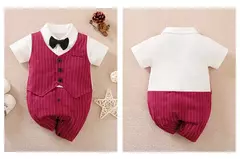 Imagem do Bodysuit de algodão confortável para meninos e meninas, manga curta, bonito vestido de festa, roupas de bebê, verão, 0-18m