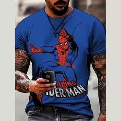 Camiseta masculina de manga curta de super-herói Marvel, top estampado em 3D, Tom e Hardy, festa masculina, verão - comprar online