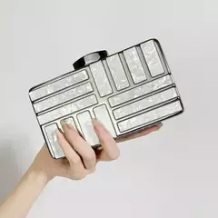 Bolsa de ombro acrílica com corrente transversal para mulheres, embreagem noturna, carteira de casamento alta qualidade, design de luxo, moda - comprar online