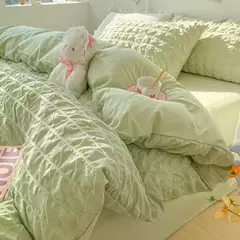 Soft Bubble Grid Imprimir Bedding Set, Confortável Duvet Cover Set sem Núcleo, 1 * Capa de Edredão + 2 Fronha, 3PCs - comprar online