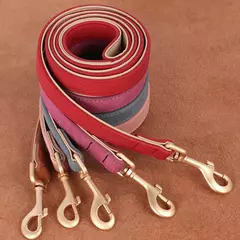 Coleira de cachorro acolchoada macia conjunto de coleira de couro pu para cães de estimação colar com corda de chumbo para caminhada ajustável para cães pequenos e médios pug - Wolf Magazine