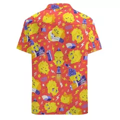 Camiseta havaiana masculina de manga curta, estampa de ovelha 3D, roupas de praia soltas, camisas grandes, verão - loja online