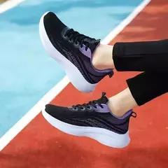 Tênis de corrida respiráveis para mulheres, tênis atlético, treinamento de ginástica ao ar livre, caminhada, tênis para senhoras, moda